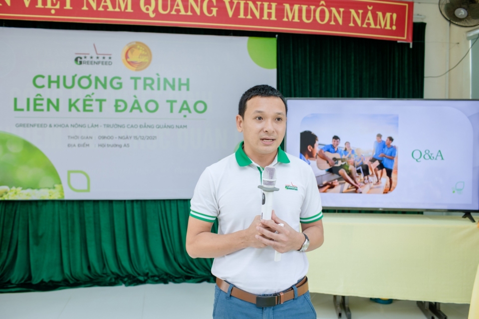 Trường Cao đẳng Quảng Nam và Công ty GreenFeed triển khai chương trình “Hạt giống tài năng”