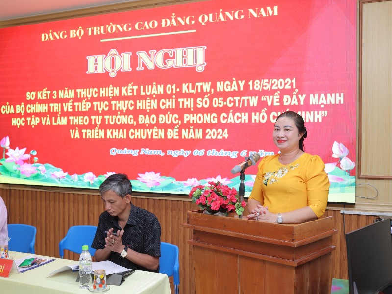 Đảng ủy Trường Cao đẳng Quảng Nam: Sơ kết 03 năm thực hiện Kết luận số 01-KL/TW của Bộ Chính trị